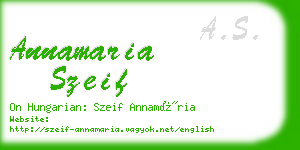 annamaria szeif business card